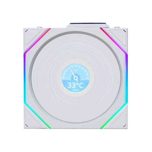 Lian Li UNI Fan TL - LCD Wireless 120 - Single Pack (Reverse Blade) - 2.4 GHz Wireless Signal RGB & Case Fan - Infinity Mirror